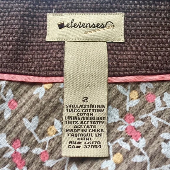 ANTHROPOLOGIE Elevenses Textured Button Up Skirt - Picture 3 of 4